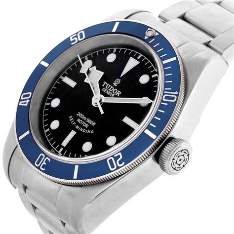 black tudor watch|tudor black bay blue bezel.